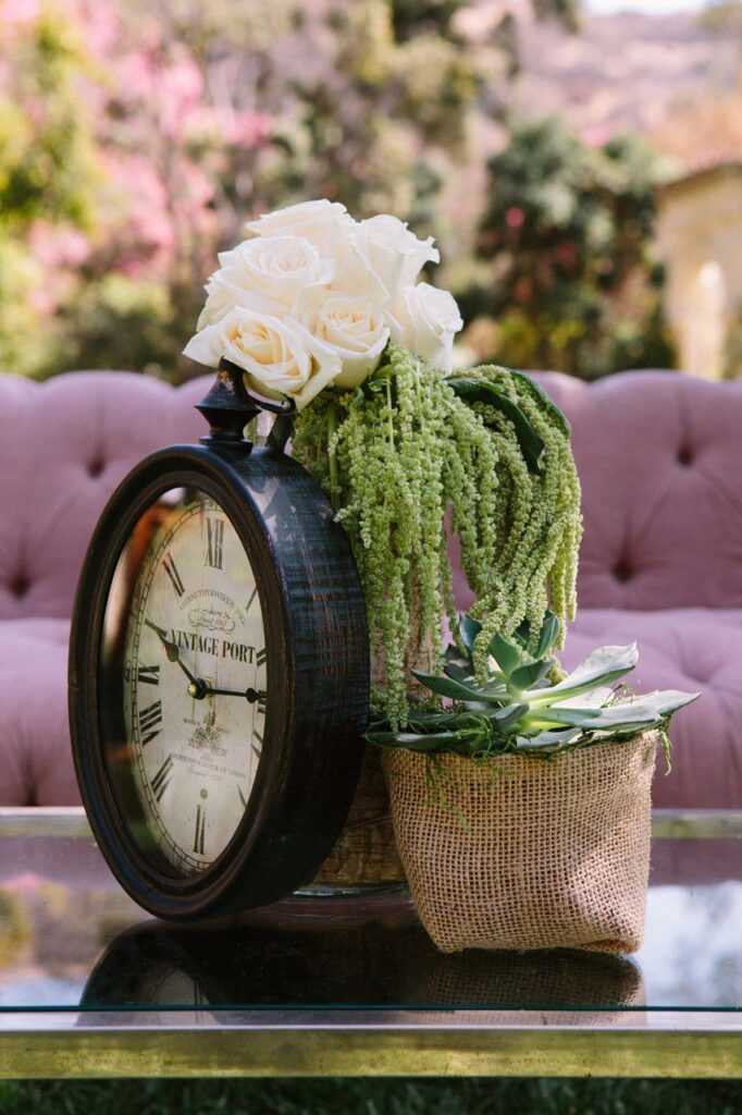 xbloom vintage clock  & flowers