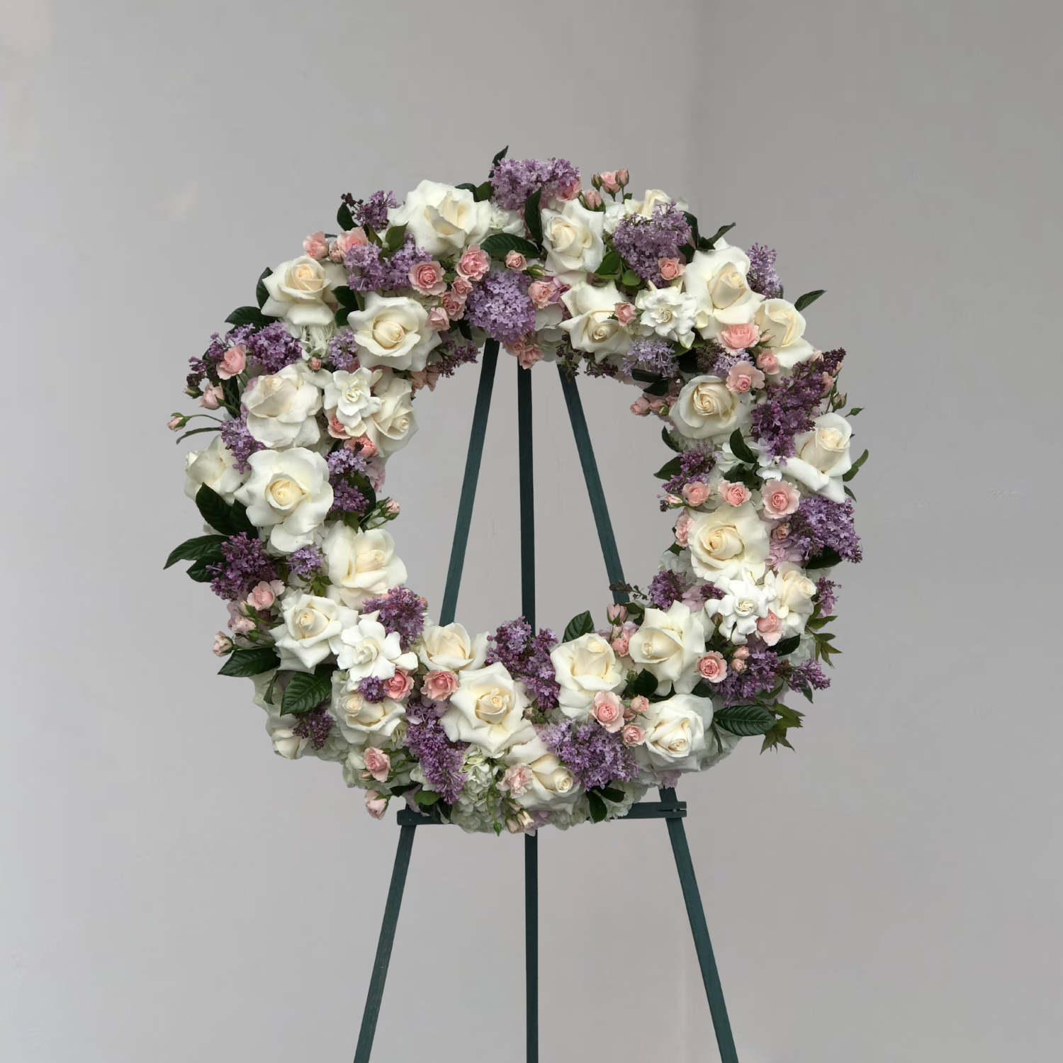 Soft Serenity Tribute Wreath Pure Grace Sympathy Wreath - Image 1